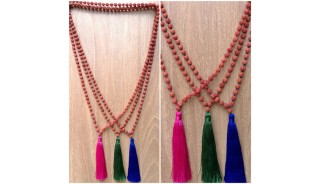 natural rudraksha bead tassels necklace multiple color wholesale price